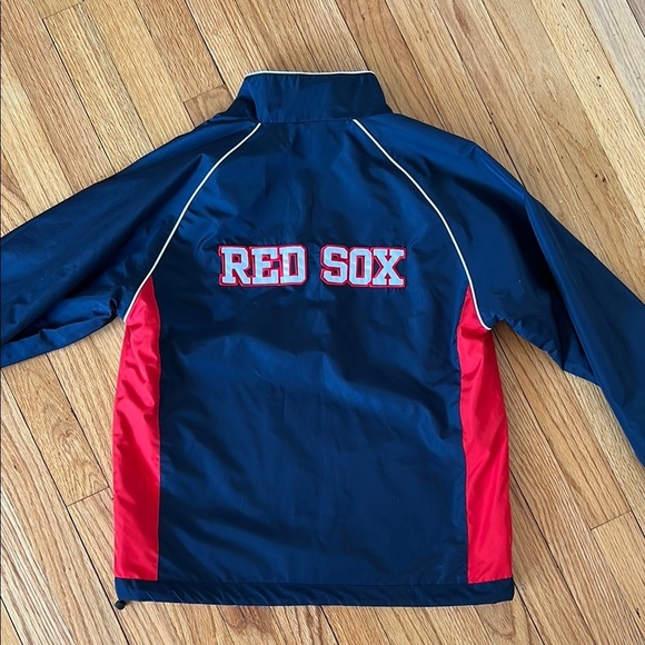 Red Sox ⚾️ Navy and Red/Pink Reversible Pullover windbreaker - Picture 3 of 5